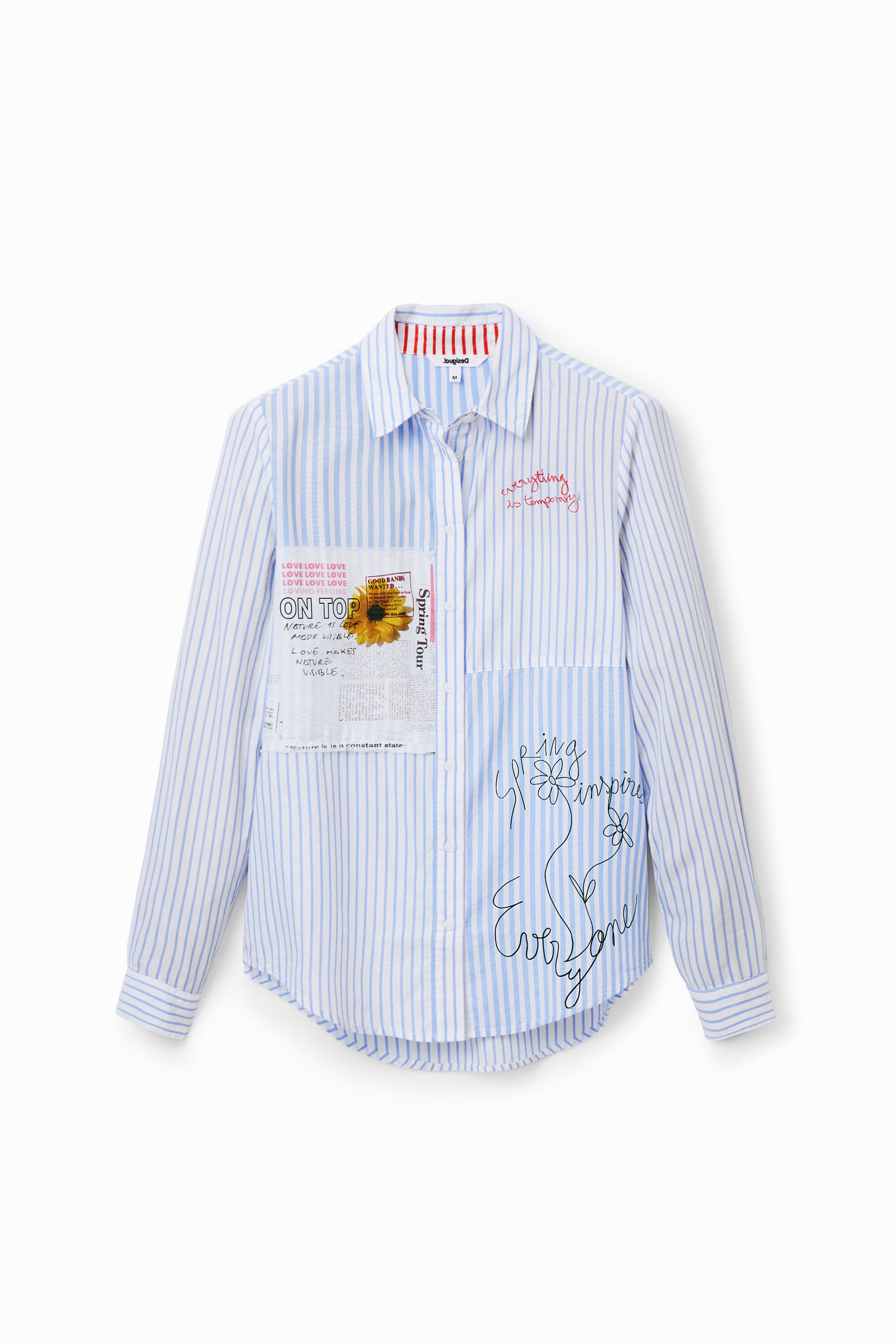 Chemise rayures patchwork