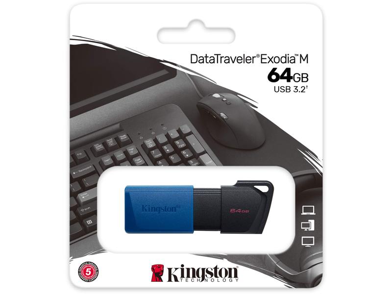Kingston USB-Stick DataTraveler Exodia M 64 GB USB-Stick mit Schutzkappe