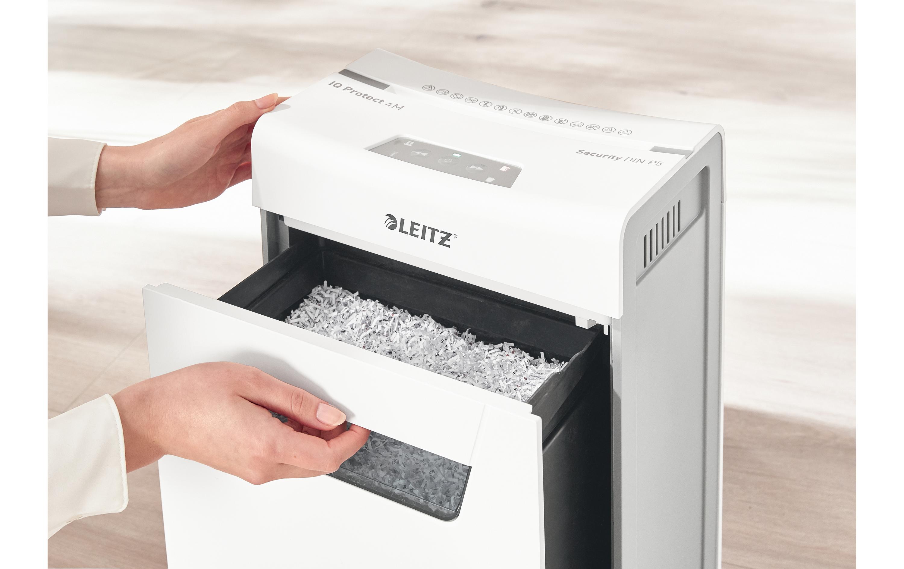 Aktenvernichter IQ Protect Premium 4M , 4 Blatt<br>Manueller Dokumentenvernichter mit Mikroschnitt für die sichere Vernichtung streng vertraulicher Unterlagen
