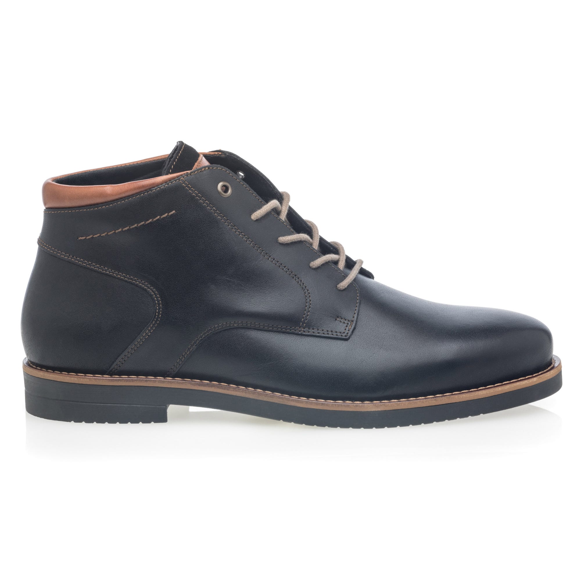 Boots Homme en cuir noir