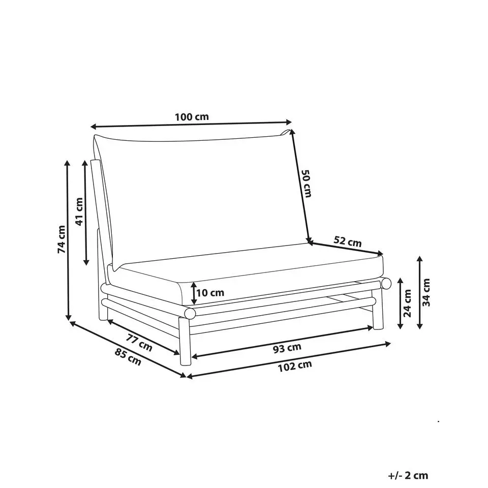 TODI - Fauteuil - Lichthout/Wit - Bamboe