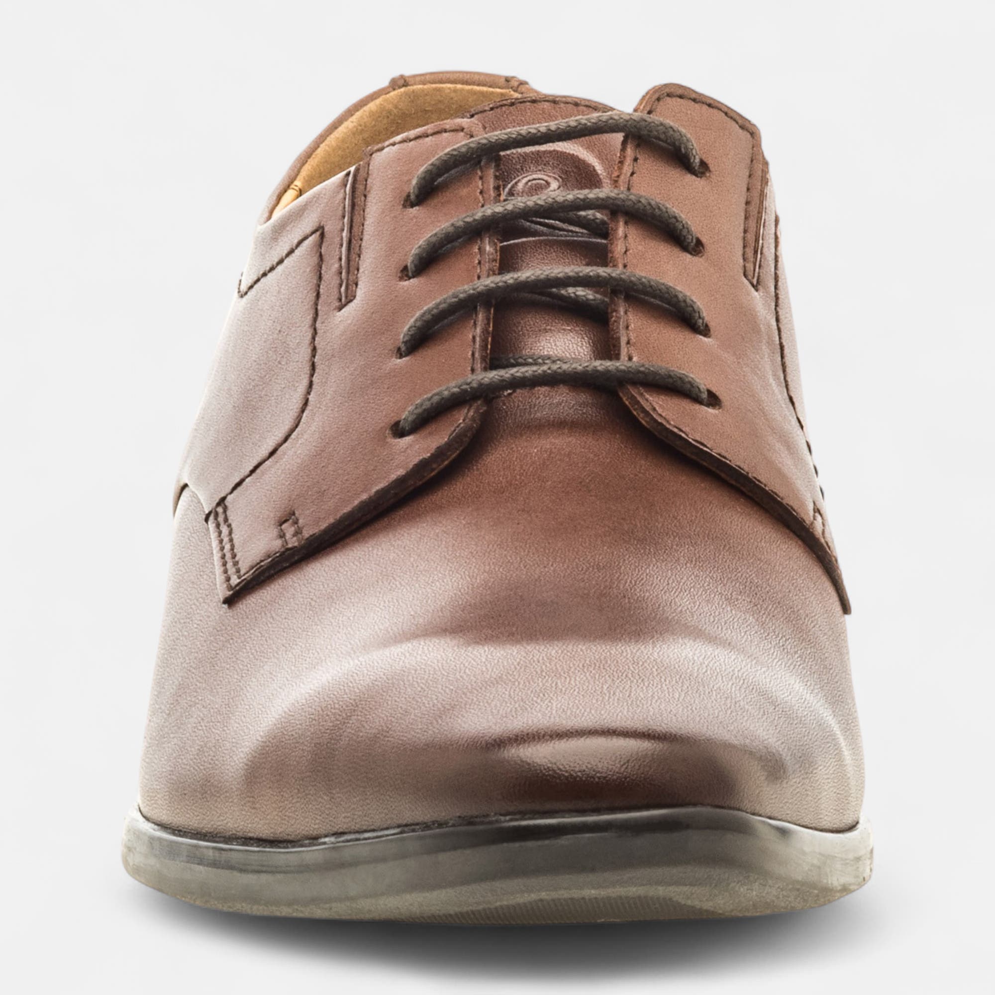 Derbies Homme en cuir cognac