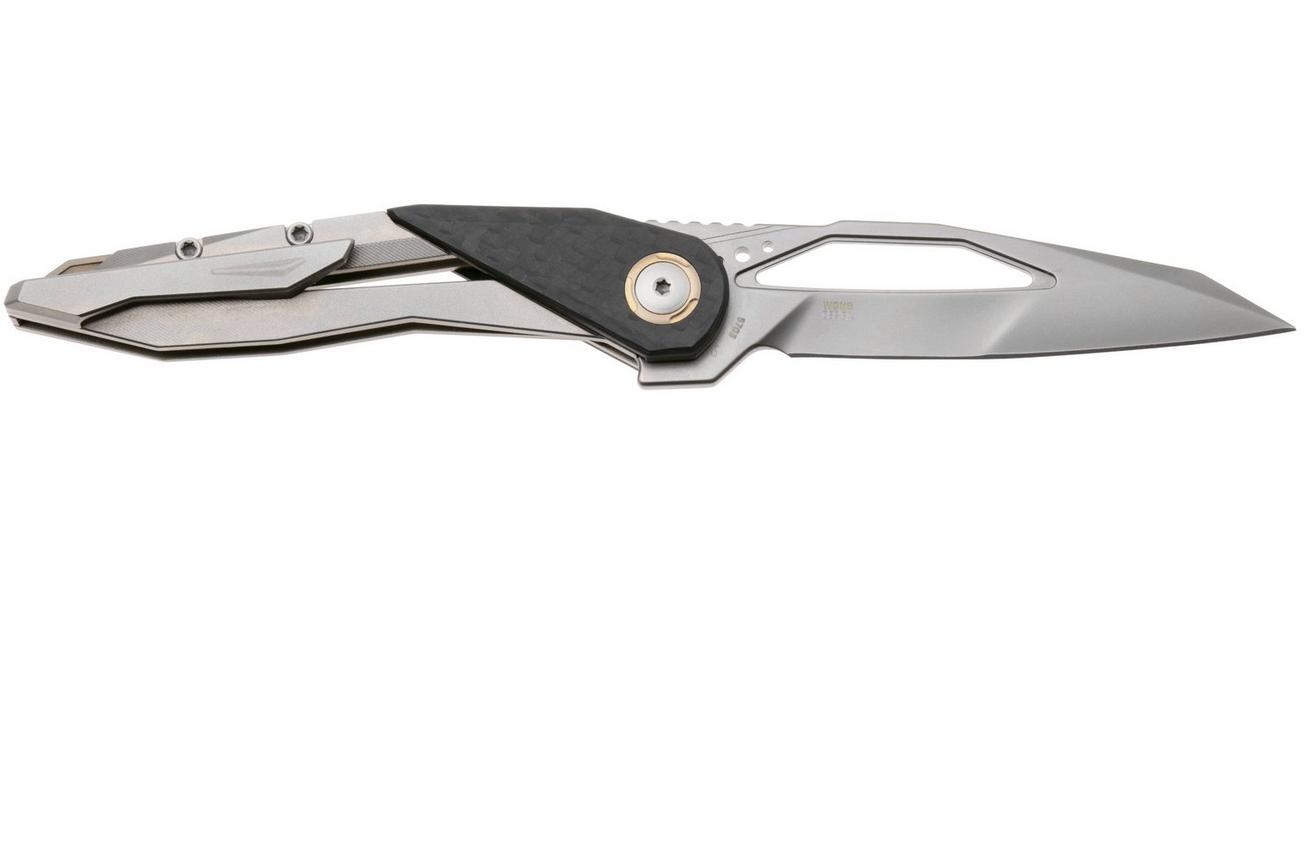 CRKT Nucleus 5703 Bead Blast CPM MagnaCut, Grey Titanium, Carbon Fiber Overlay, zakmes, Princeton Wong design