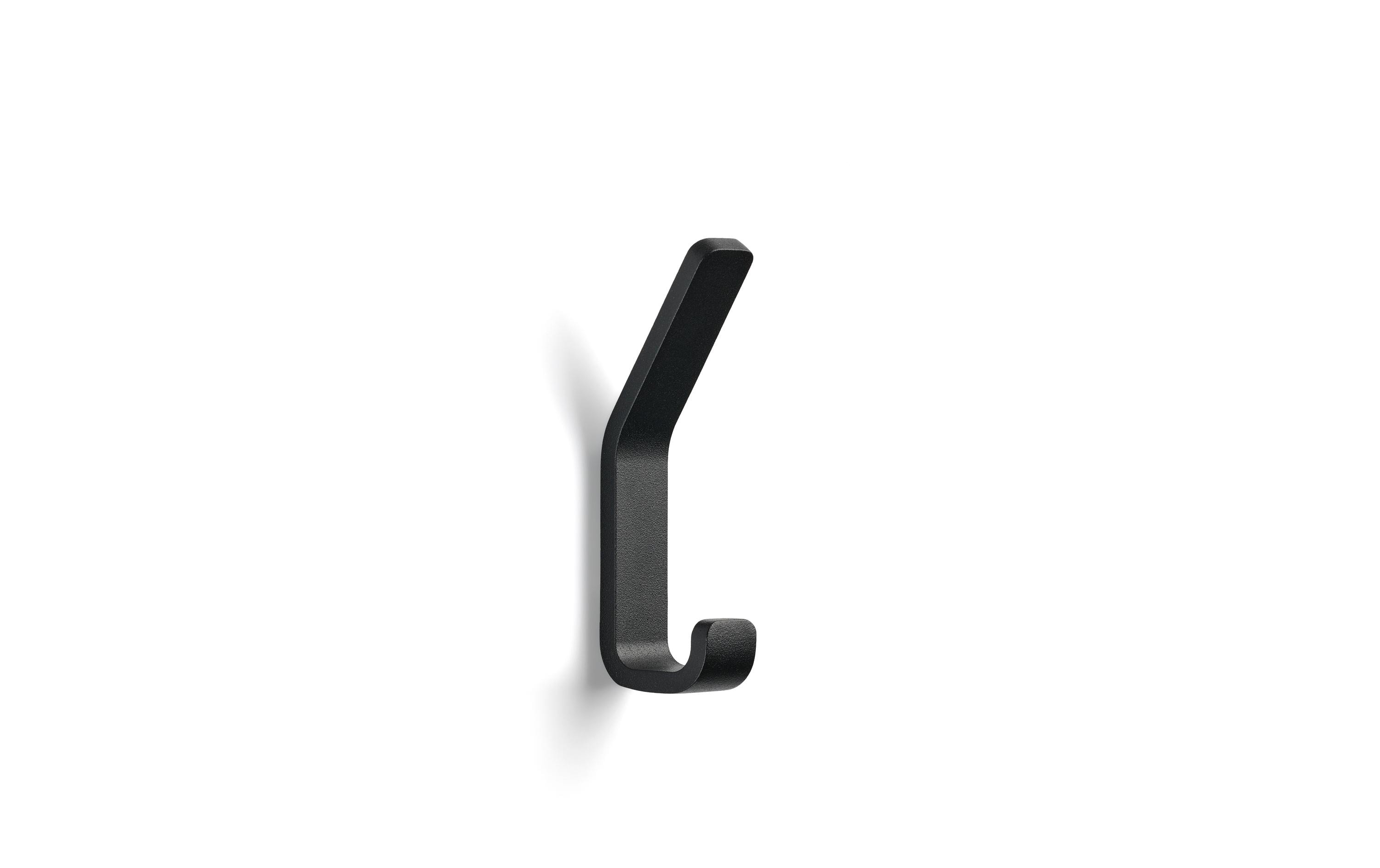 Wandhaken Rim gross SchwarzDoppelhaken aus Aluminium