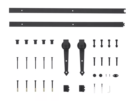 Porte coulissante et kit de quincaillerie 90x210 cm pin massif