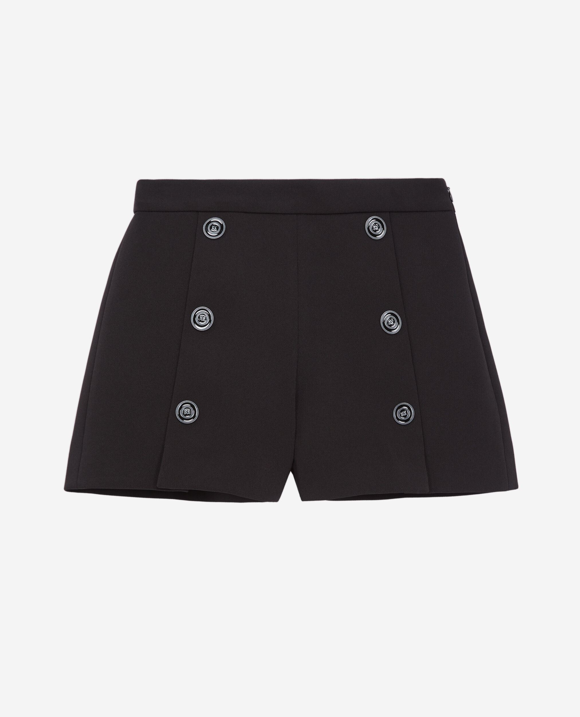 Short noir en crêpe