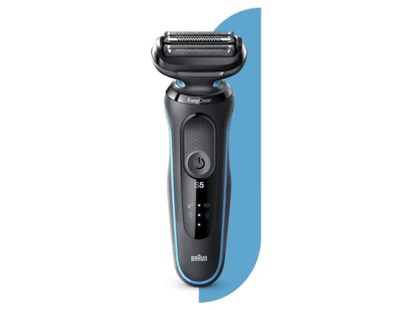 Braun Series 5 50-M1000s, Barberingsmaskin, Sort, Blå, LED, Batteri, Lithium-Ion (Li-Ion), Innebygd batteri