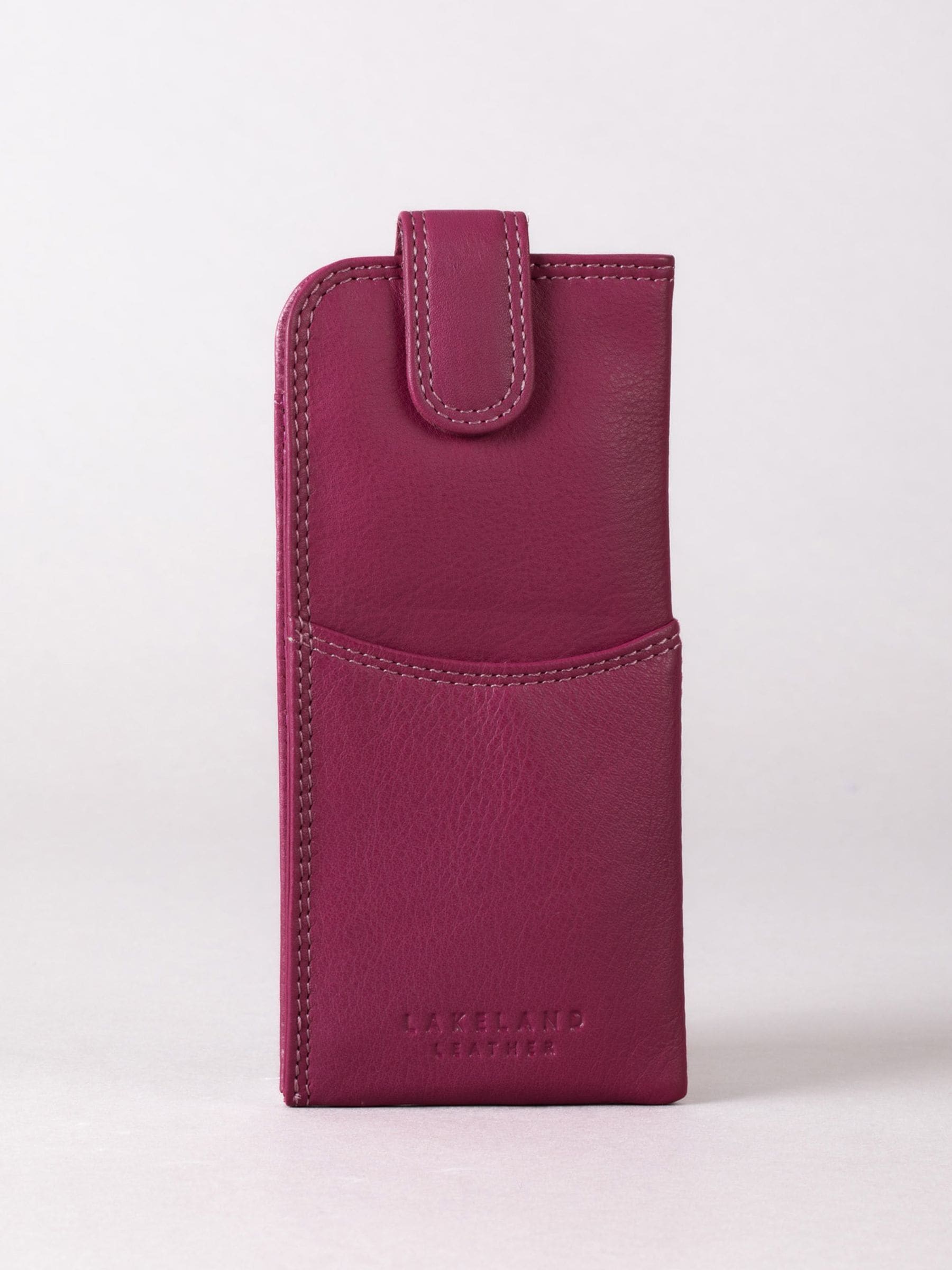 Cranberry - Lakeland Leather Glasses Case