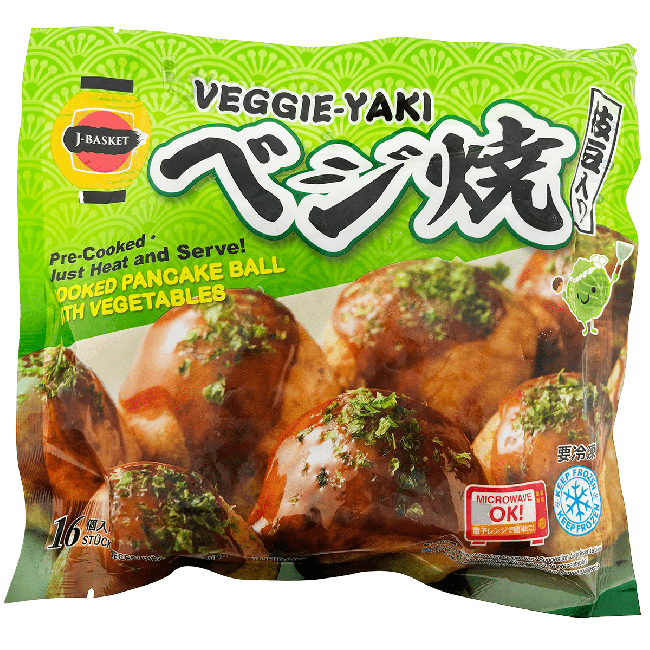 J-Basket Veggie Yaki Voorgekookte Pannenkoekballetjes met Groenten 16st 480g
