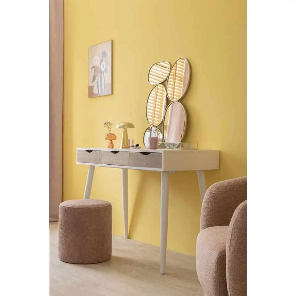Bureau Montijo - wit/bruin - 77,1x110x50 cm