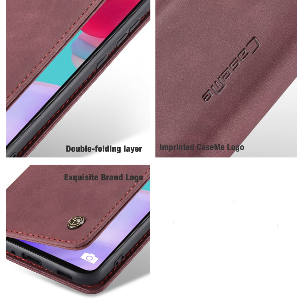 Samsung Galaxy A52s 5G / A52 (5G) Leder Tasche Flip Wallet Etui mit Kartenfächern - Rot