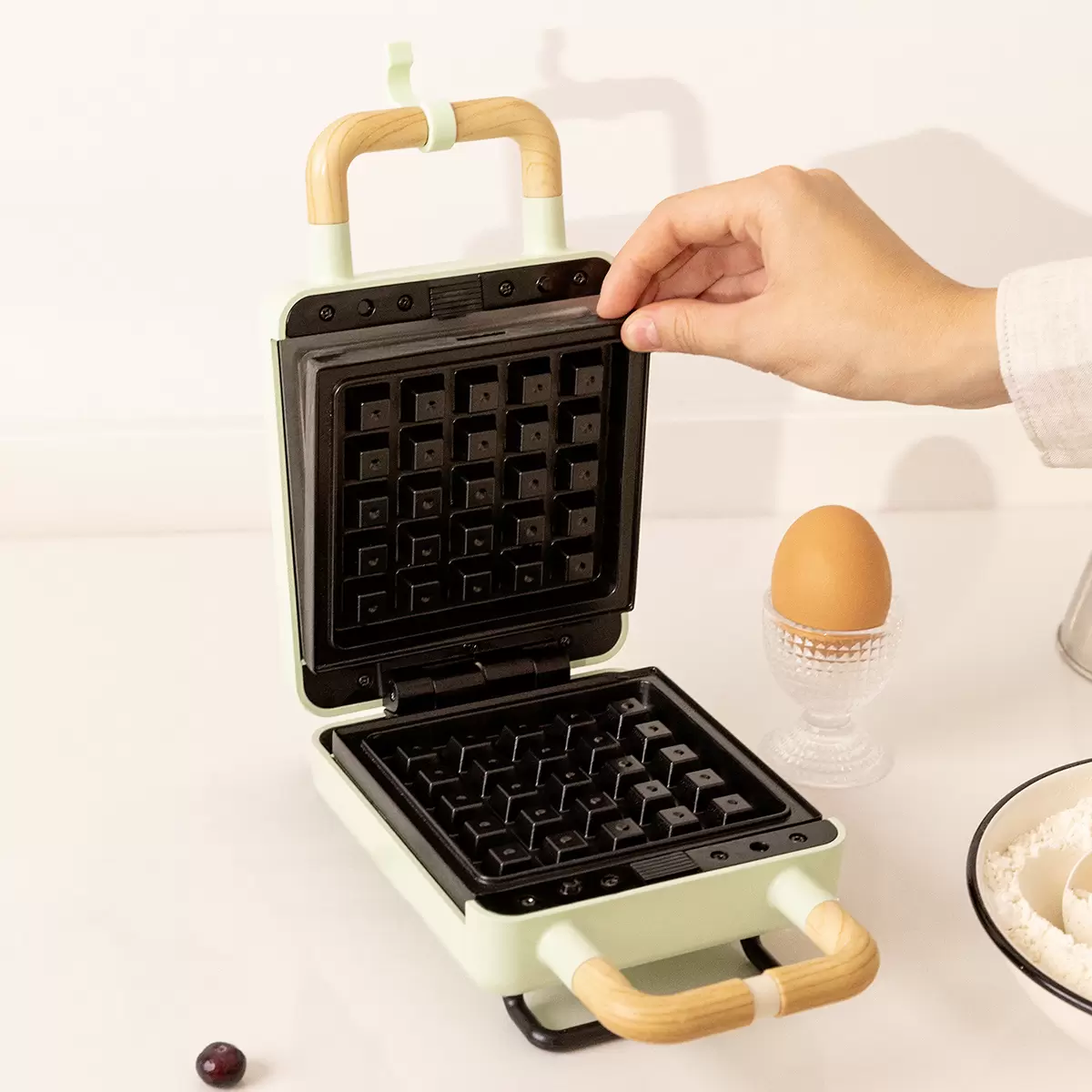 Sandwich- und Waffeleisen STONE 2 IN 1 COMPACT Pastelgrün