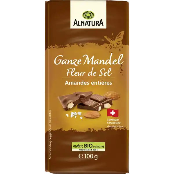 Bio Schokolade ganze Mandel