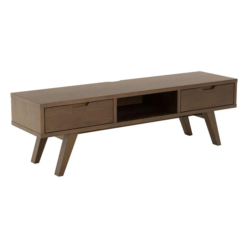 Hioshop Bristol TV-meubel 2 lades grijs