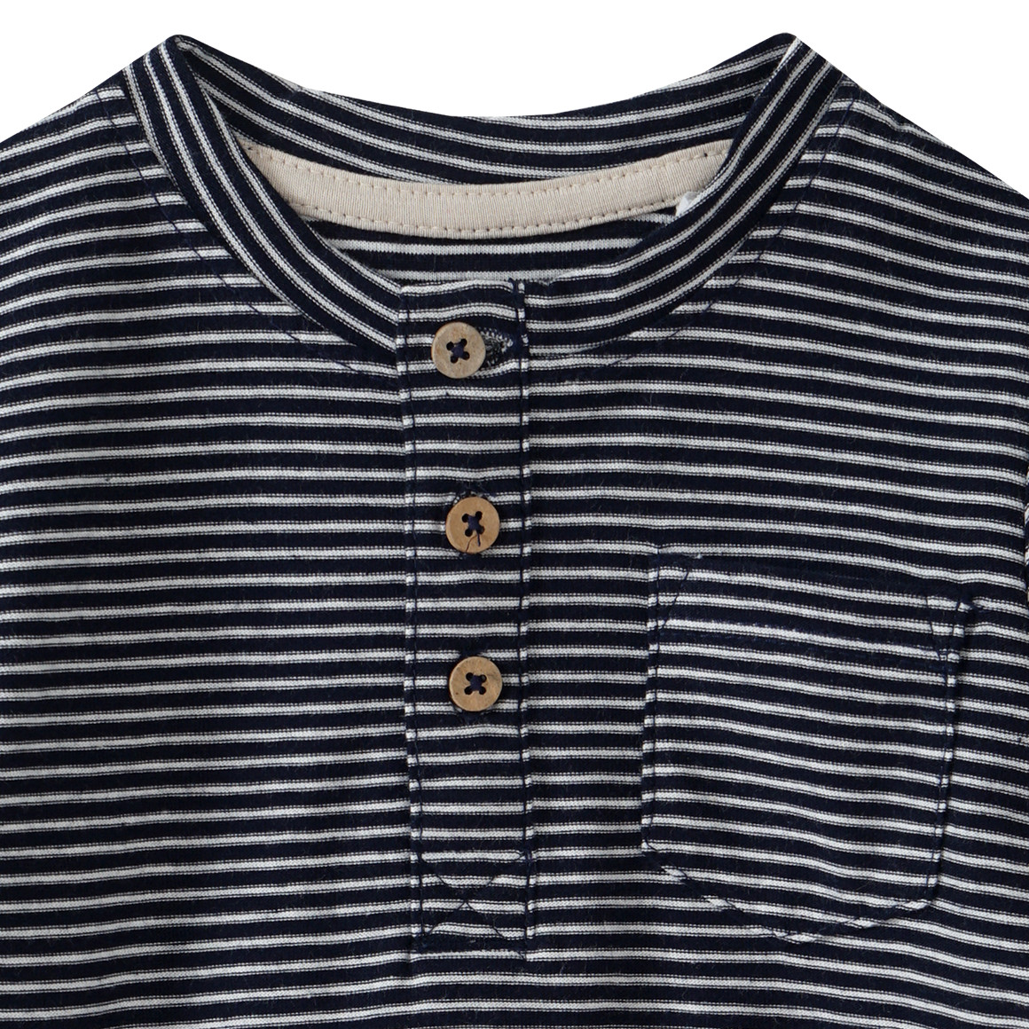 Topomini Baby Langarmshirt mit Streifen dunkelblau / weiss