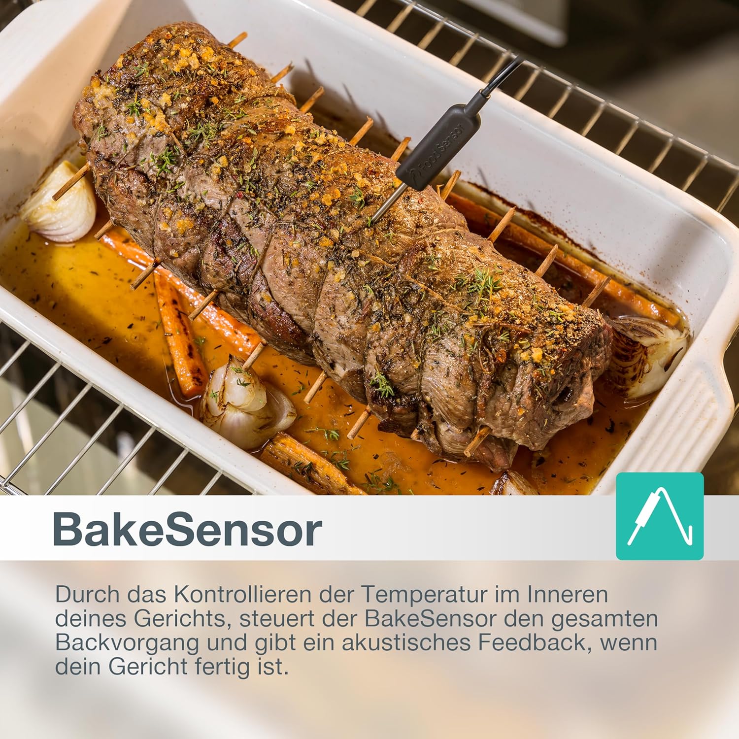 Gorenje OptiBake Advanced BPSA 6747 A08BG Einbau-Backofen / 77L / Heißluft / Pyrolyse / AutoBake / Touch Bedienung / Bratenthermometer / GentleClose & Open / SteamAssist / PizzaMode 300°C/ schwarz