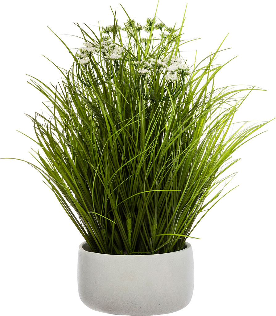 Herbe folle artificielle en pot D 18.5xH 40cm