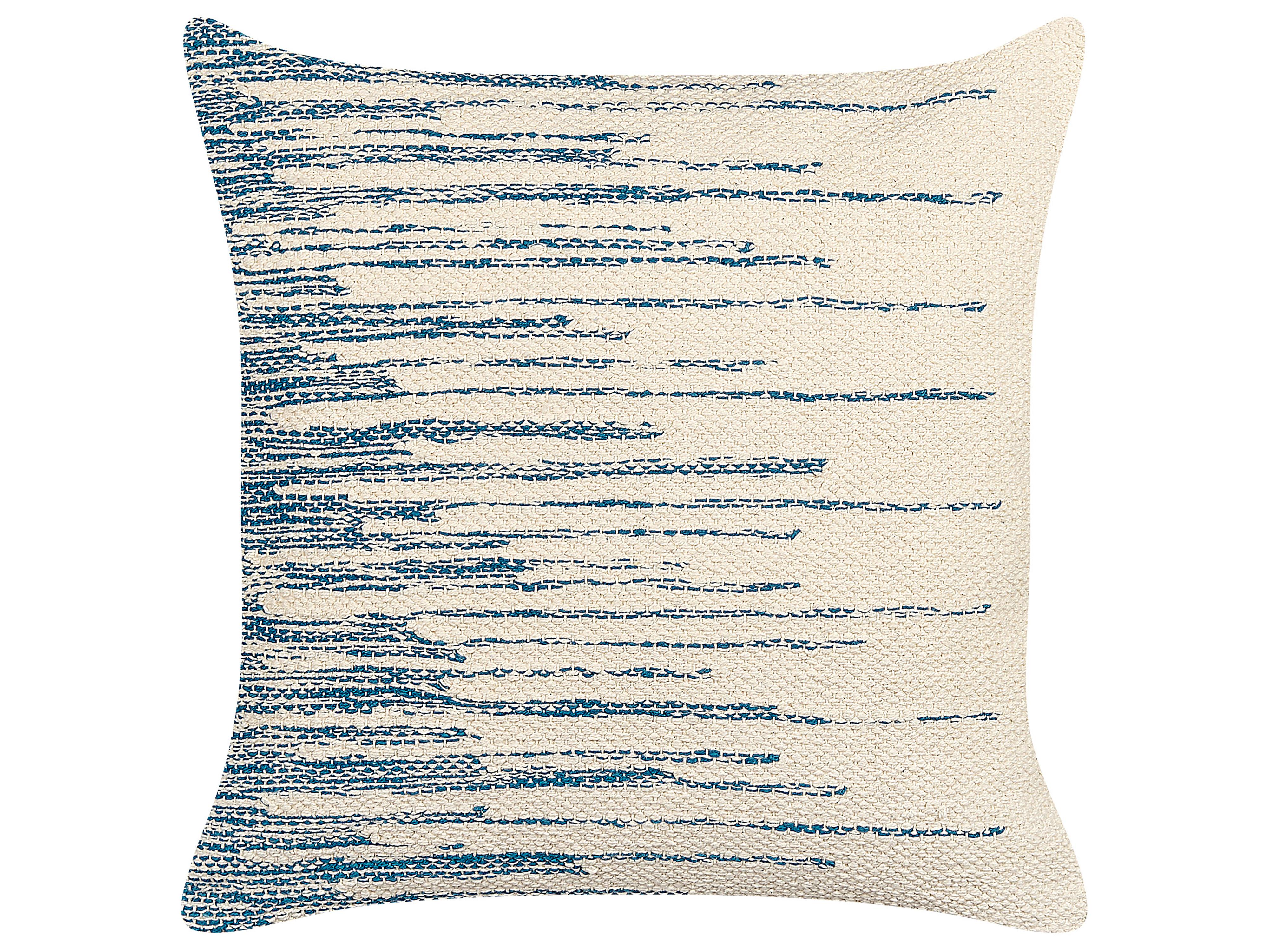 Set van 2 sierkussens RIVINA Katoen 45 x 45 cm Beige gestreept