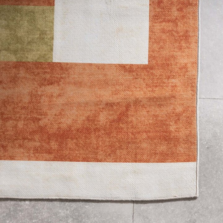 Retro binnen- & buitenvloerkleed - Pop Lines Terra