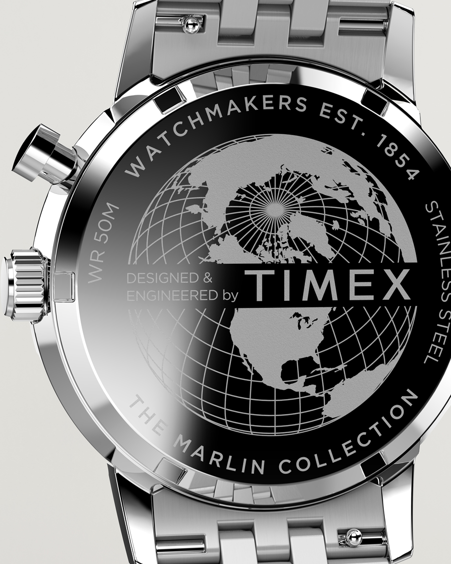 Timex Marlin Moon Phase Quartz Steel 40mm Blue Dial