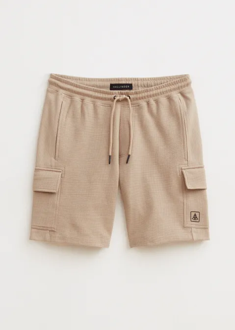 Waffle cargo korte broek zand (ZND.M)