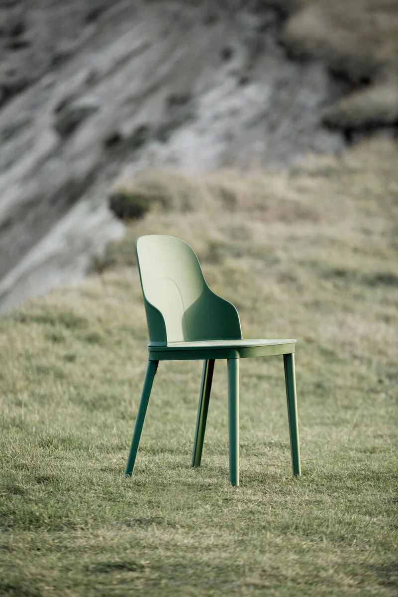 Normann Copenhagen  Allez stol, m/betræk Canvas - Park green/egetræ