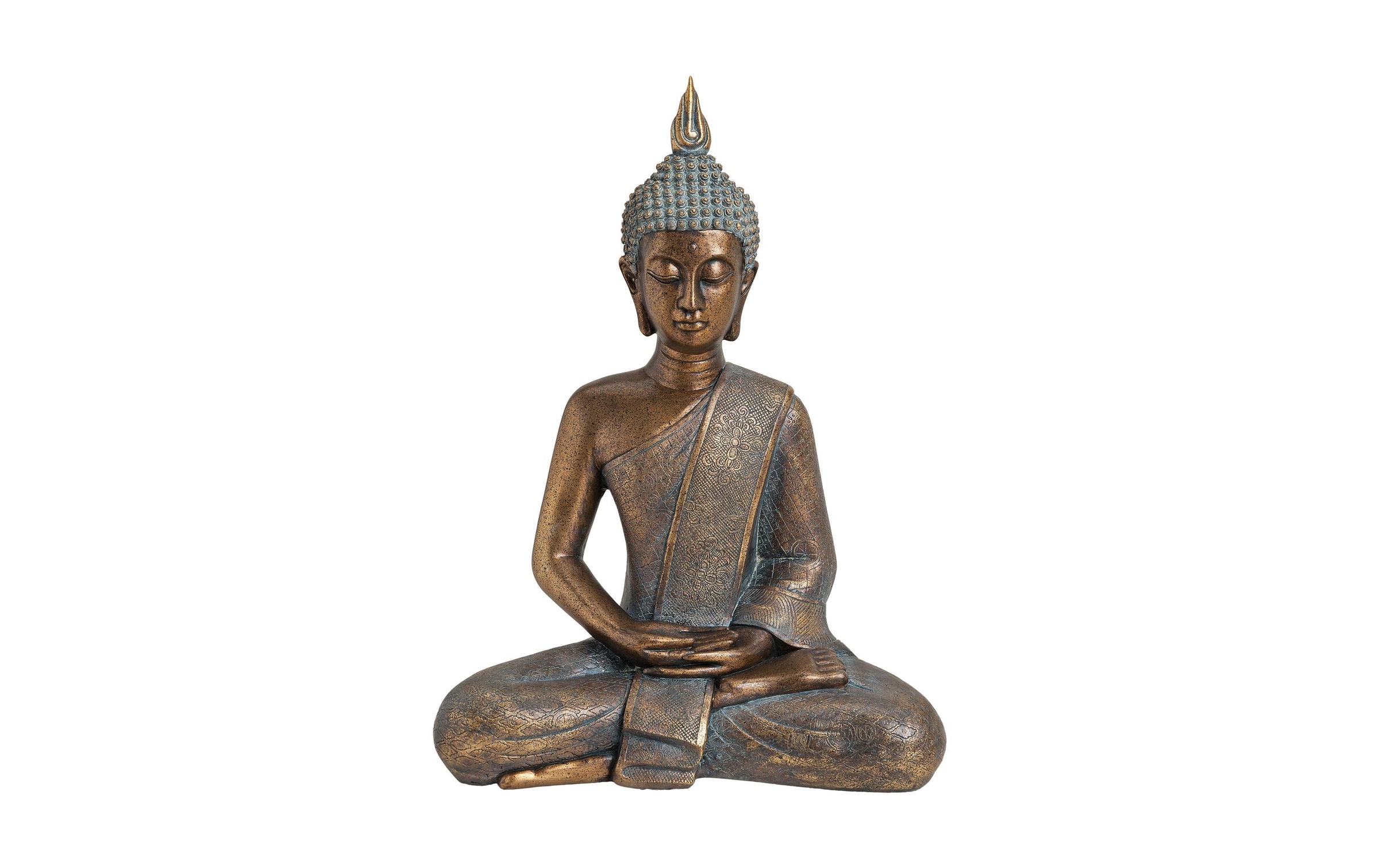Dekofigur »G. Wurm Buddha sitzend, Gold«