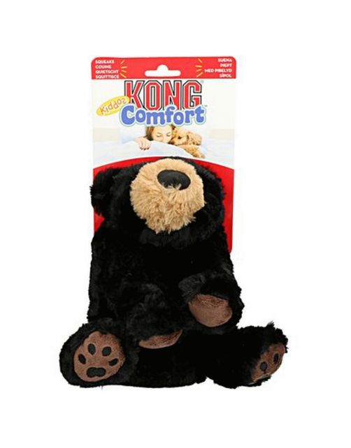Kong Comfort Kiddos Bear - Hondenspeelgoed - Zwart Large