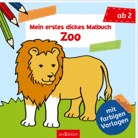 ars Edition Mein erstes dickes Malbuch ab 2 – Zoo