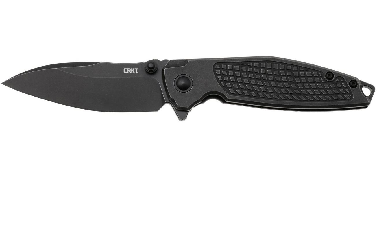 CRKT Ibis 2561 Blackwashed S35VN, Black Stonewashed Titanium, zakmes, Lucas Burnley design