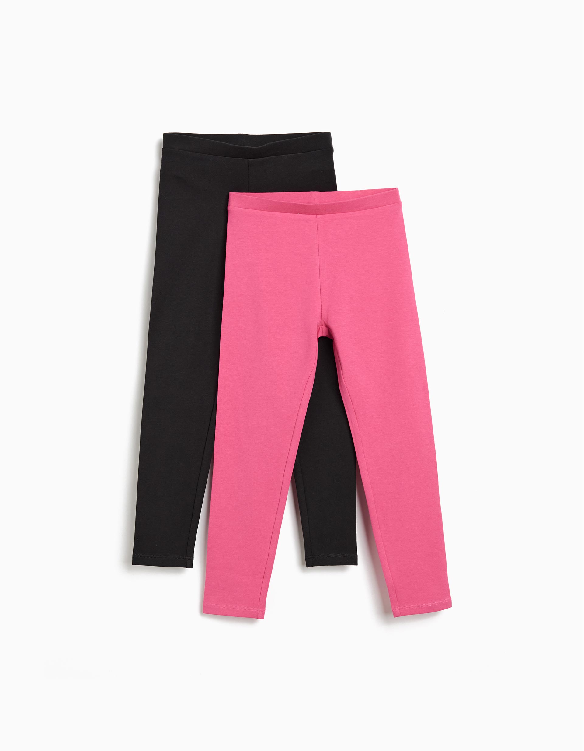 Pack 2 Leggings, Menina, Rosa Escuro