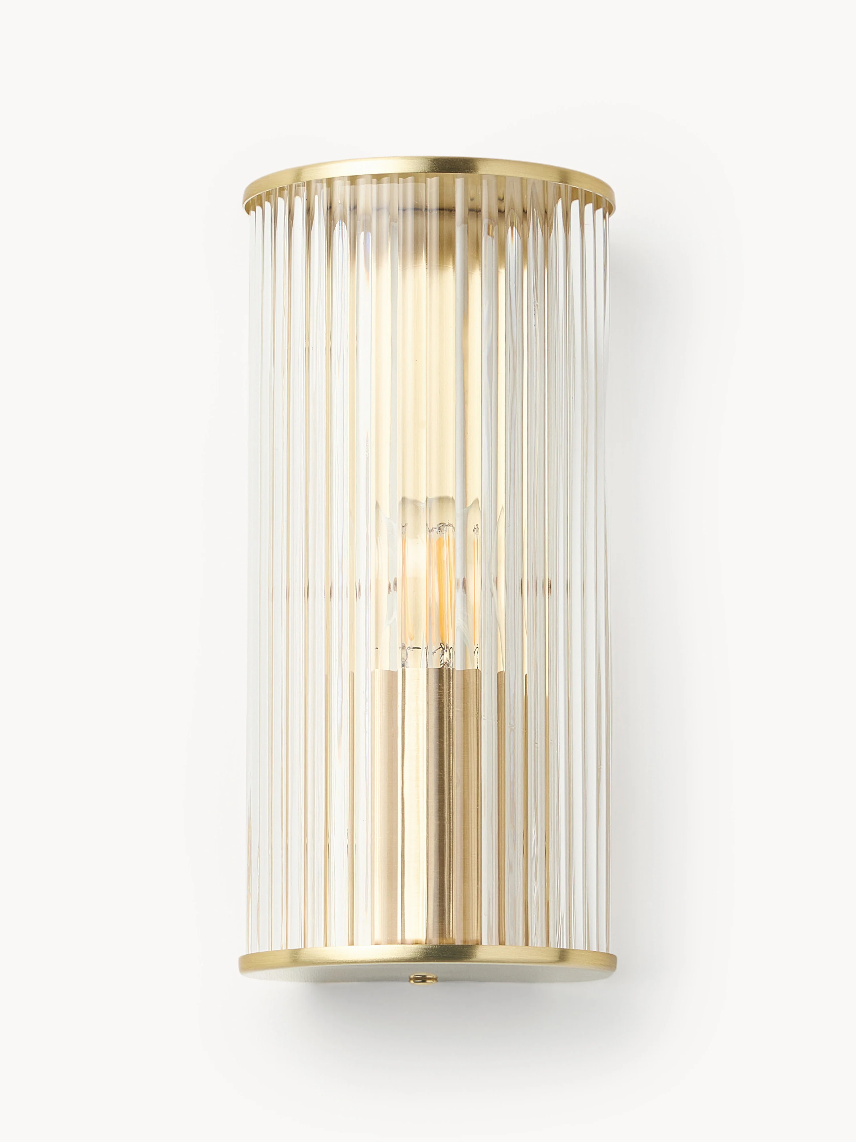 Wandlamp met geribbeld glas Emmi