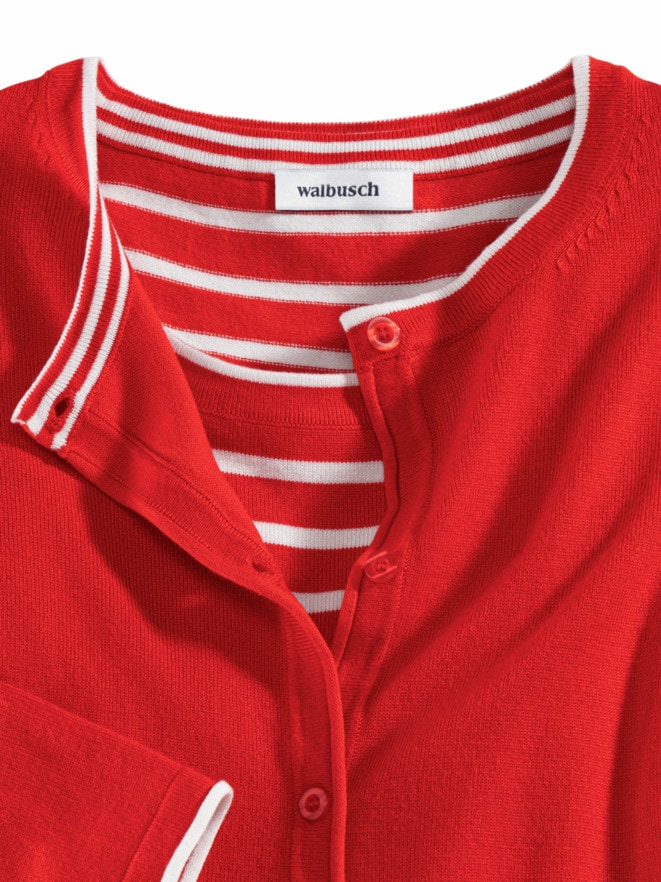 Hautschmeichler-Twinset Ringelmix