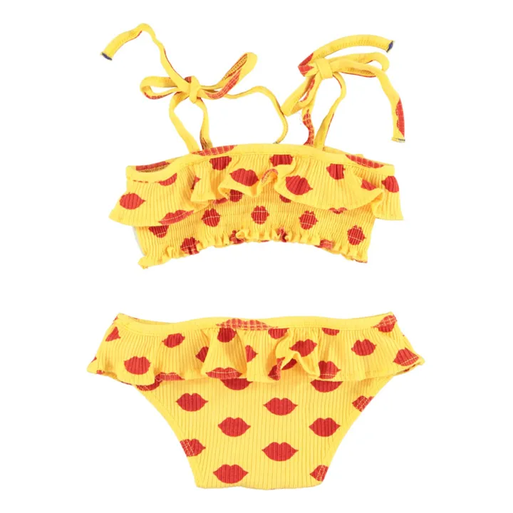 Piupiuchick Maillot de Bain 2 Pièces Lips Matière Recyclée | Jaune
