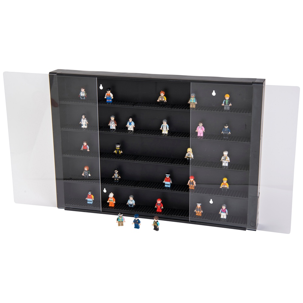 5-stöckige Minifiguren-Vitrine mit LED-Beleuchtung