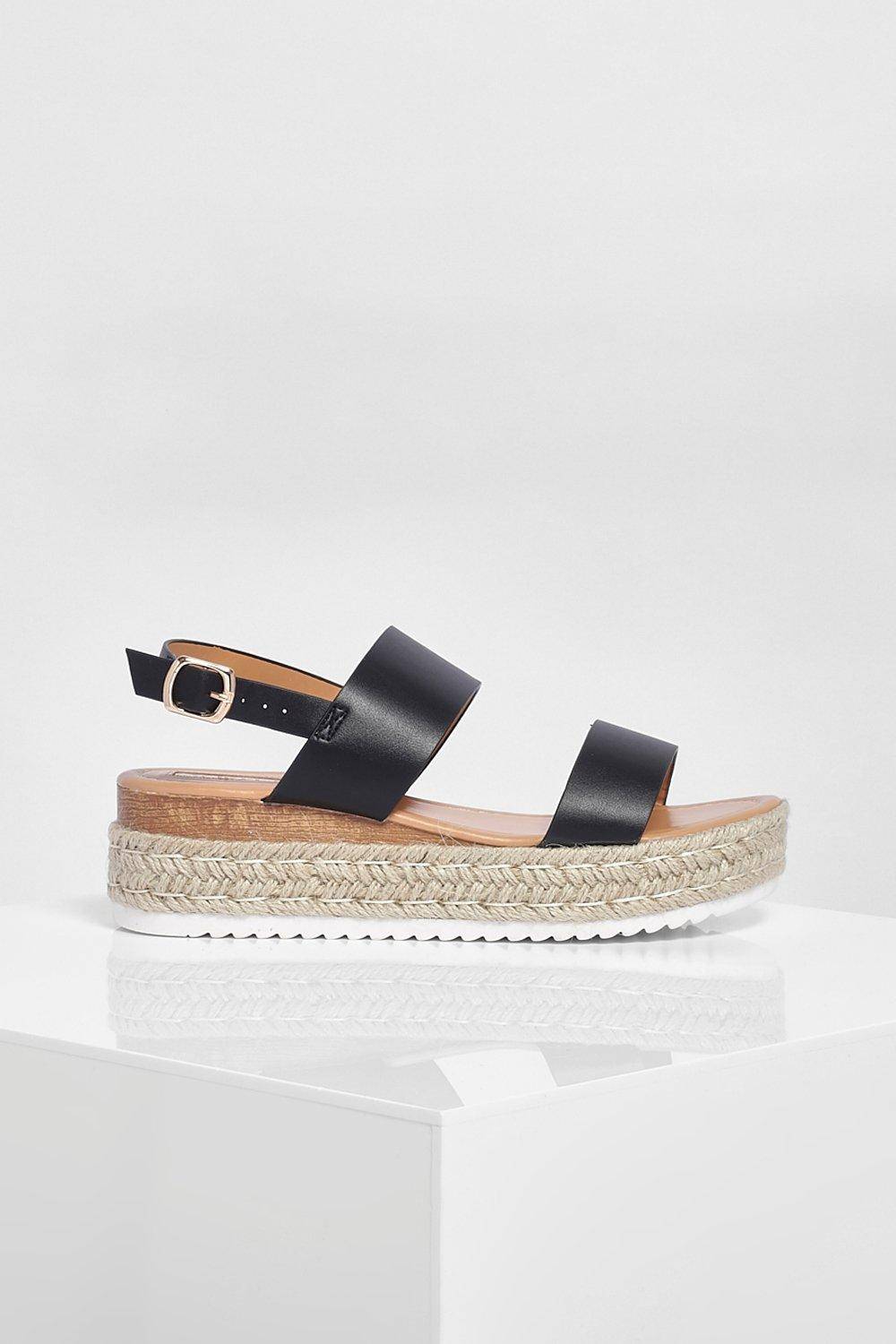 boohoo Espadrilles à plateforme à double bride