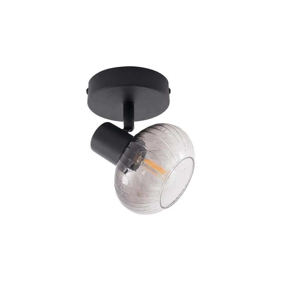 Qazqa opbouwspots teddy zwart e14