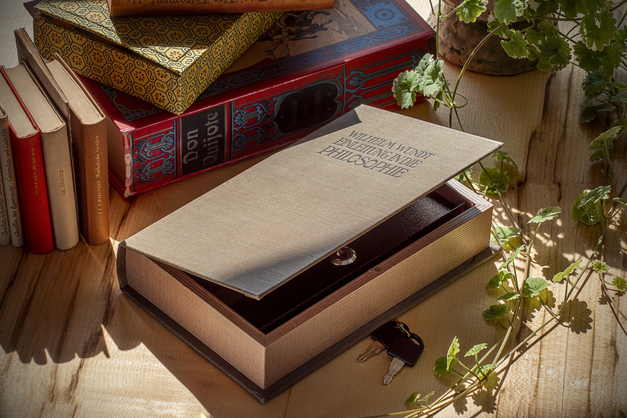 Buchhülle 'Einleitung in die Philosophie' mit Schließfach, T 5 cm, B 16 cm, H 24 cm von fischer's lagerhaus