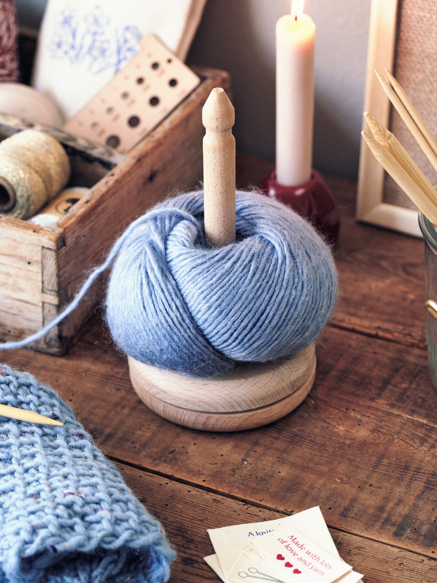 Uldgarn med bambus | Uld/viskose. 50 g = 125 m. | Smokey Blue