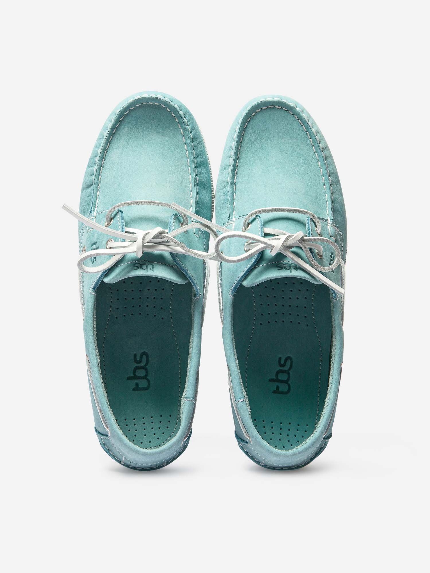Chaussures Bateau Homme Cuir Turquoise