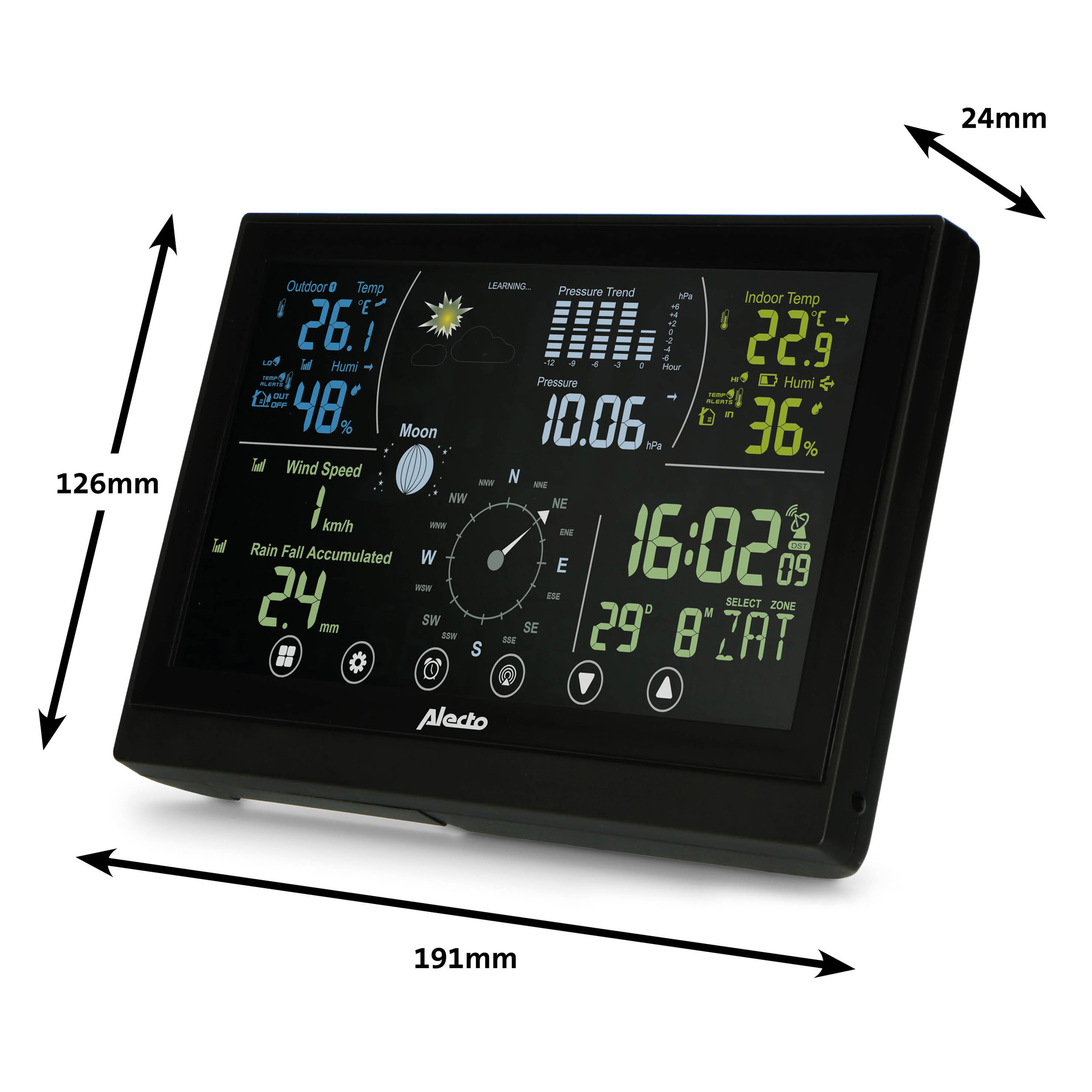 Alecto WS3875 Weerstation - Black