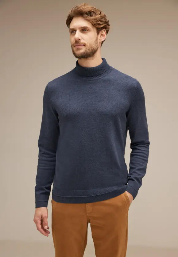 Pullover mit Rollkragen - dusty nordic blue