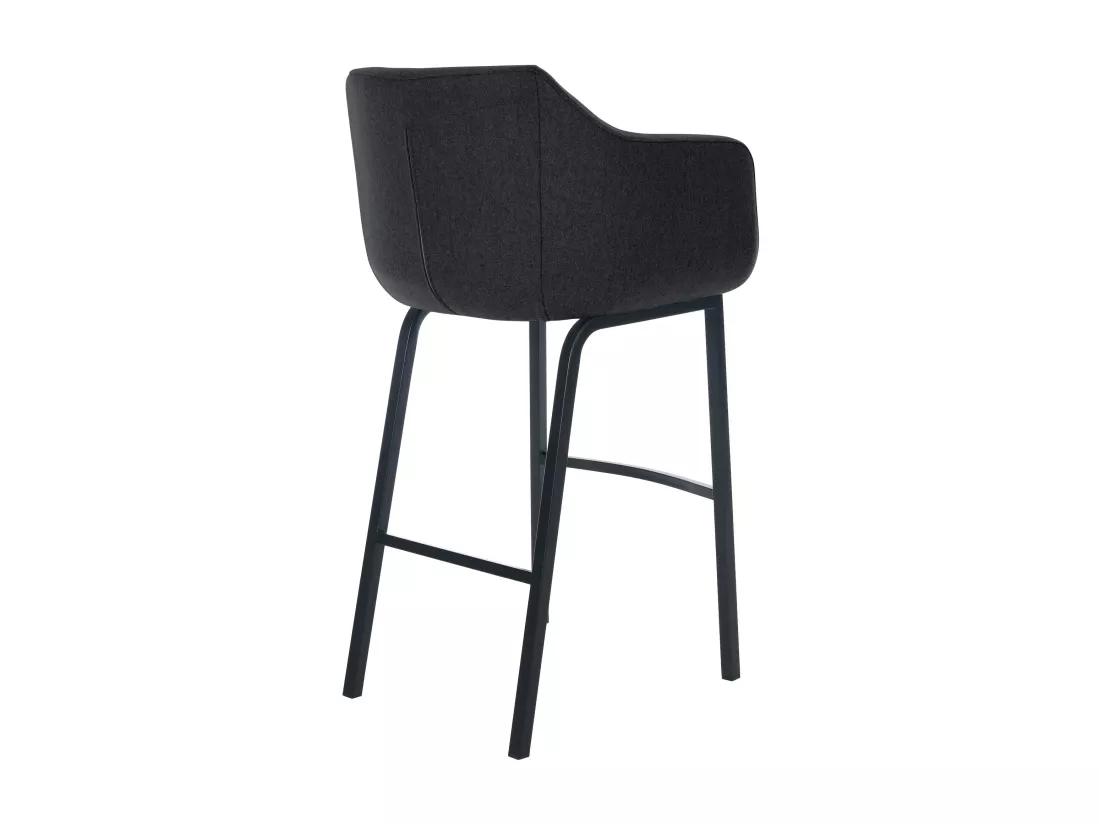 Tabouret de bar - Feutrine & Métal - Anthracite - Monea