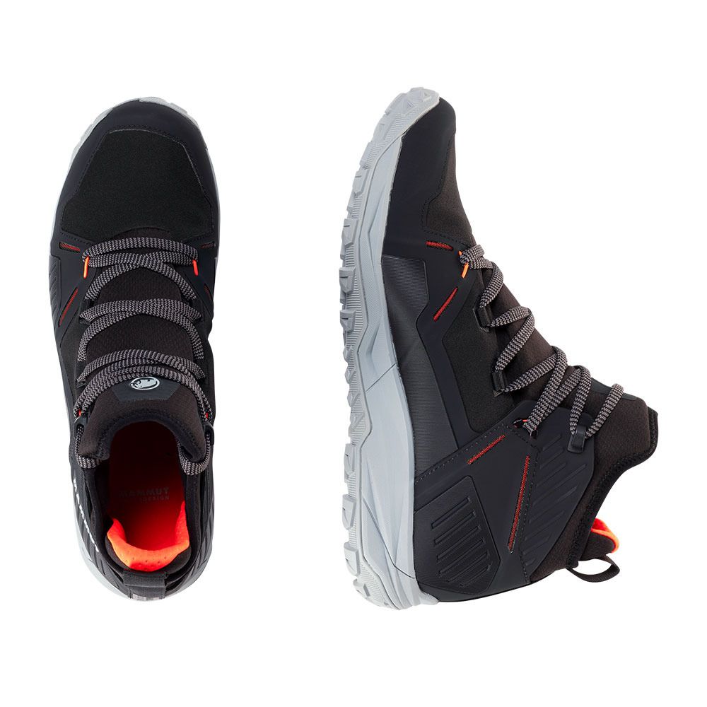 Mammut SAENTIS PRO WP - Chaussures de randonné Homme black/vibrant orange