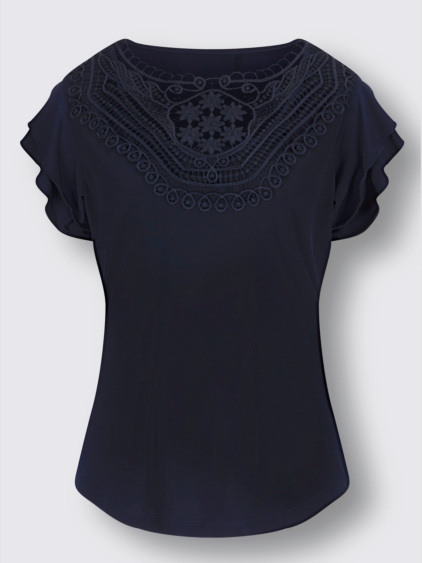 T-shirt à manches courtes superbe dentelle