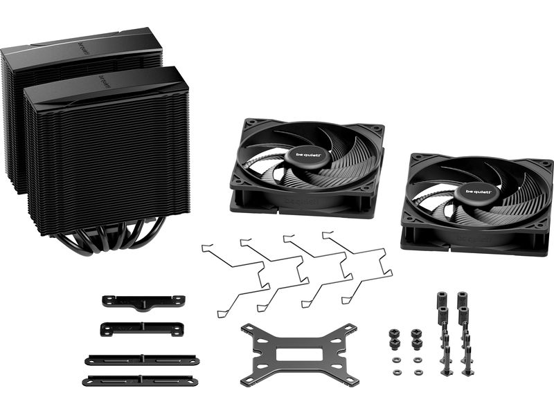 be quiet! CPU-Kühler Pure Rock Pro 3 Black Leistungsstarker Dual-Tower-CPU-Kühler