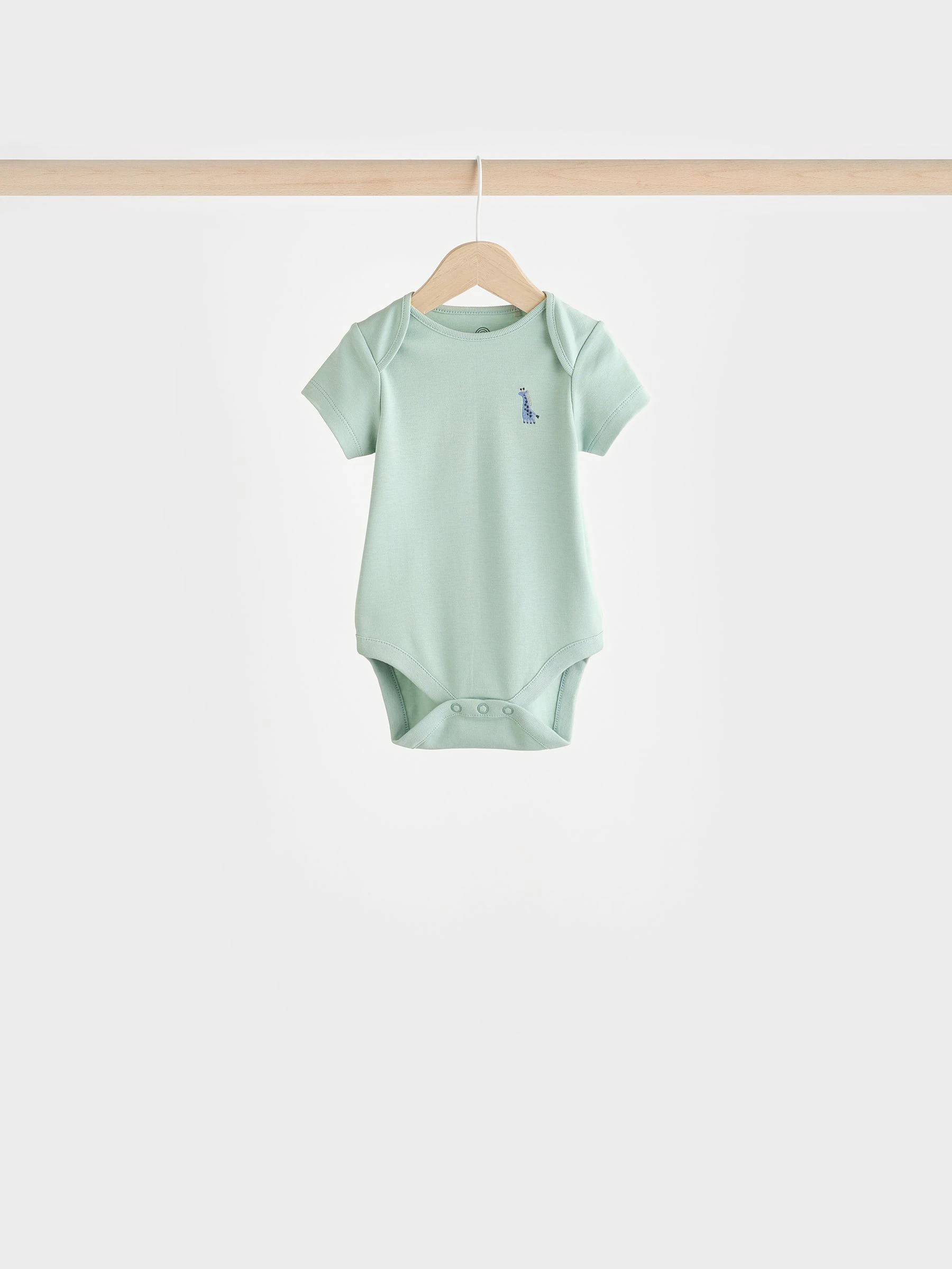 Blauwgroen - Baby 100% katoenen bodysuits verpakking van 7