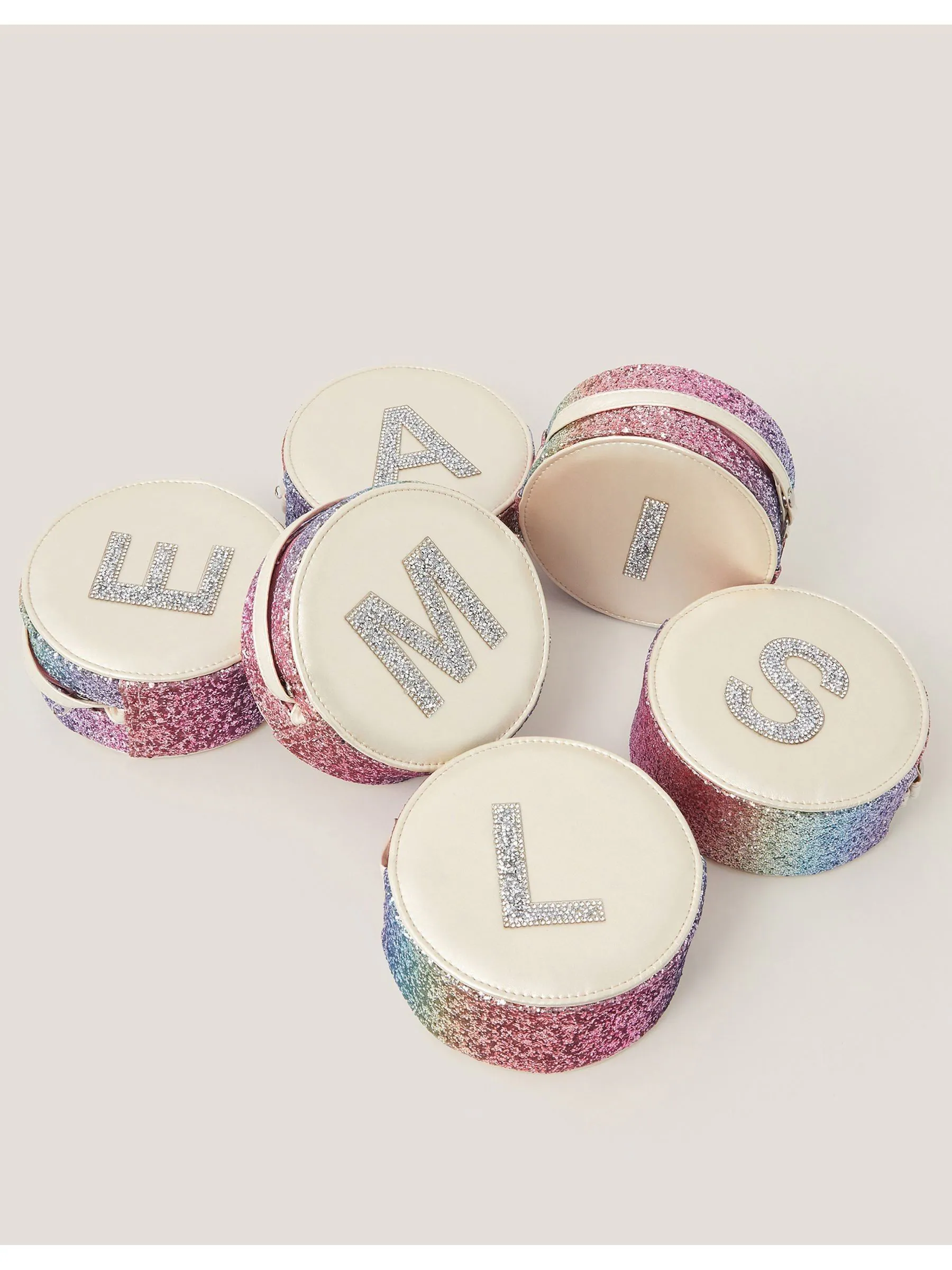 Monsoon Round Glittery Initial A Bag