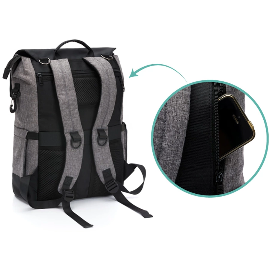 Fillikid Wickelrucksack Osaka grau melange