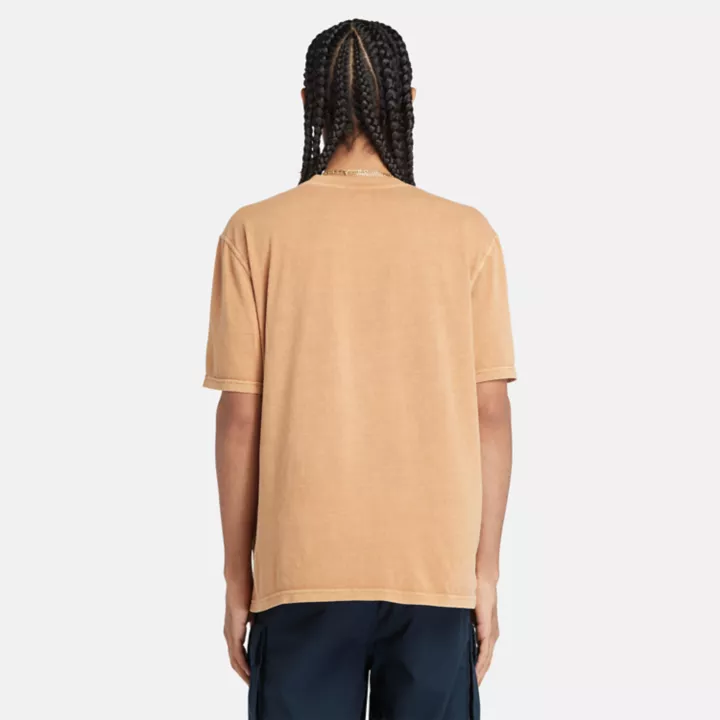 T-shirt à poche poitrine Merrymack River pour homme en jaune foncé